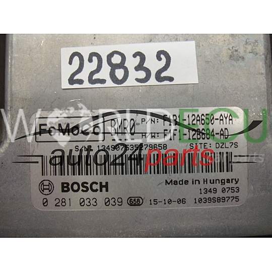 Motorsteuergerät ECU Steuergerät FORD FOCUS BOSCH 0281 033 039, 0281033039, F1B1-12A650-AYA, F1B112A650AYA