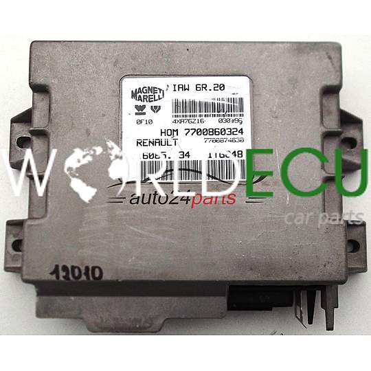 CALCULATEUR MOTEUR RENAULT TWINGO 1.2, MAGNETI MARELLI IAW 6R.20, IAW6R20, 7700860324, 7700874630, 16085.134, 16085134