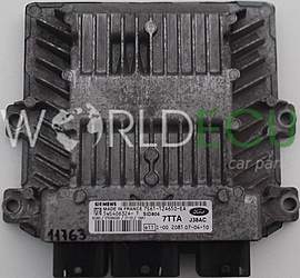 ECU ENGINE CONTROLLER FORD FIESTA 1.4 TDCI 7S6112A650EA SIEMENS SID 804 5WS40632A-T, 7S61-12A650-EA 7TTA