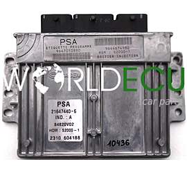 CENTRALINA DO MOTORE  PEUGEOT 406 1.8, 9644674980, S2000-1, 9647010880, PSA 21647440-6 - 10436   (1)