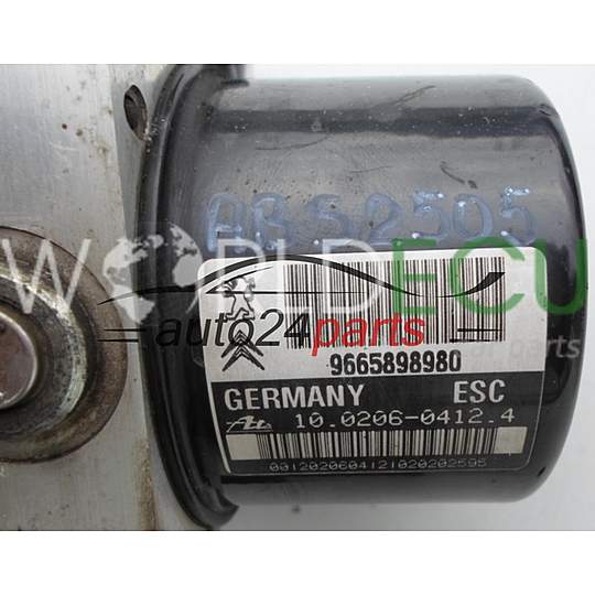 ABS POMPA CENTRALINA CITROEN PEUGEOT 9665898980, 10.0206-0412.4, 10020604124, 10.0960-3923.3, 10096039233