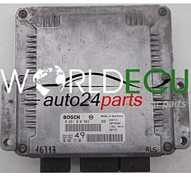 ECU ENGINE CONTROLLER CITROEN XSARA II 2.0, BOSCH 0 281 010 962, 0281010962, 96 462 171 80, 9646217180, EDC15C249