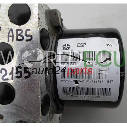 ABS POMPA CENTRALINA JEEP GRAND CHEROKEE P52124493AC, ATE 25.0212-0342.4, 25021203424, 25.0928-4308.3, 25092843083