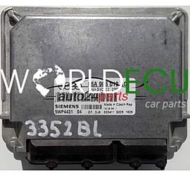ECU ENGINE CONTROLLER AUDI A3 1.6 06A906019AG, 06A 906 019 AG, SIEMENS 5WP4431 04, BENZIN SIMOS2.0 2755