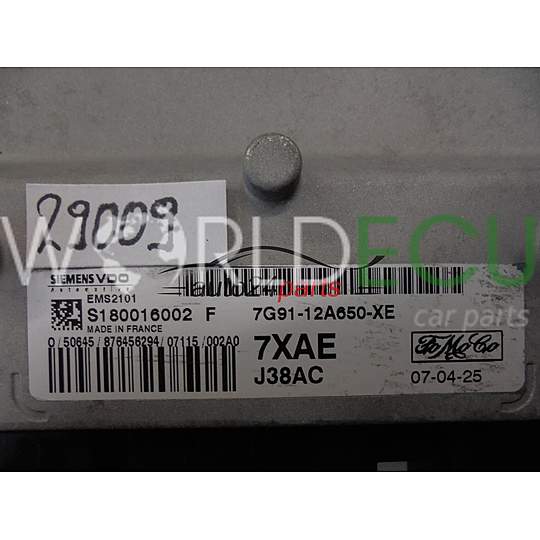 Centralina do motore FORD 7G91-12A650-XE 7G9112A650XE S180016002F