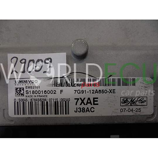 Calculateur Moteur FORD 7G91-12A650-XE 7G9112A650XE S180016002F