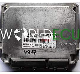 CENTRALINA DO MOTORE SEAT LEON 1.6 SR SPORT 06A 906 019 BR, 06A906019BR, SIEMENS 5WP4457 04, BENZIN SIMOS2.1B 3319