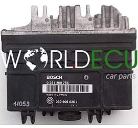 CENTRALINA MOTORE VW VOLKSWAGEN PASSAT GOLF III 1.6, BOSCH 0 261 200 756, 0261200756, 030 906 026 J, 030906026J