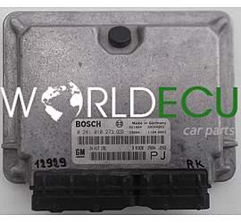 MOTORSTEUERGERÄT ECU STEUERGERAT OPEL OMEGA 2.2 DTI BOSCH 0 281 010 273, 0281010273, 24 417 198, 24417198, PJ