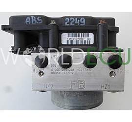 ABS-PUMPE-BLOCK-HYDRAULIKPUMPE-STEUERGERÄT OPEL CORSA D BOSCH 0 265 232 238, 0265232238, 13277812 FB, 0 265 800 422, 0265800422