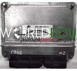 БЛО0К УПРАВЛЕНИЯ ДВИГАТЕЛЕМ SKODA FABIA 1.2 AZQ 03E906033A, 03E 906 033 A, SIEMENS 5WP40120 07, BENZIN SIMOS 3PE 4672