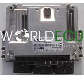 ECU ENGINE CONTROLLER FORD 1.6 TDCI BOSCH 0 281 018 242, 0281018242, FoMoCo BV21-12A650-XA, BV2112A650XA, DZL7S