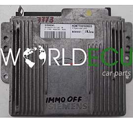 CALCULATEUR MOTEUR RENAULT LAGUNA 2 1.9 DCI, S103717116 R, S103717116R, HOM7700100603, 7700106185