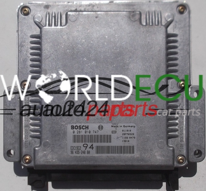 Calculateur Moteur (ECU) Bosch 9643524880 Avec Prise - Pour Peugeot 307 - Pièce D'occasion - Compatible 0281010747