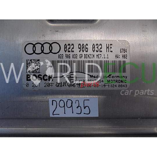 ECU Engine control unit AUDI 0261201227 022906032HE ME7.1.1