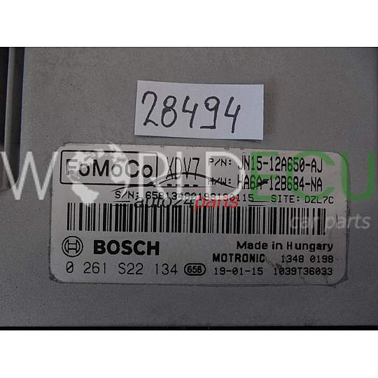 ECU Engine control unit FORD 0261S22134 JN15-12A650-AJ JN1512A650AJ