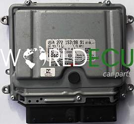 ECU ENGINE CONTROLLER MERCEDES W204 C300 3.0 CDI A2721539891, BOSCH 0261209398, 0 261 209 398, 2721539891, A 272 153 98 91