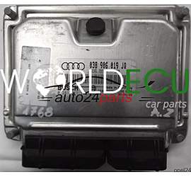 ECU ENGINE CONTROLLER AUDI A4 1.9 TDI 038906019JQ, 038 906 019 AQ, BOSCH 0 281 011 142, 0281011142, DIESEL EDC15P+ 1570, 1039S00655