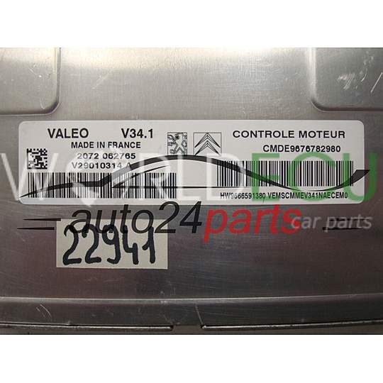Centralina motore PEUGEOT 207 VALEO V34.1 CMDE9676782980, V29010314A
