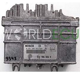 CENTRALINA MOTORE VW VOLKSWAGEN POLO 1.6 AEA 032906026H, 032 906 026 H, BOSCH 0261203897/898, 0 261 203 897, 0 261 203 898
