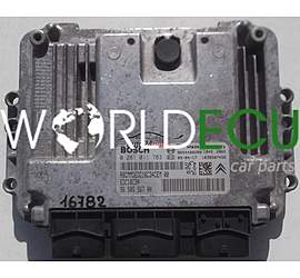 CALCULATEUR MOTEUR PEUGEOT 206 2.0 HDI BOSCH 0 281 011 783, 0281011783, 96 585 567 80, 9658556780, 9654490280, 1039S07456, EDC16C34