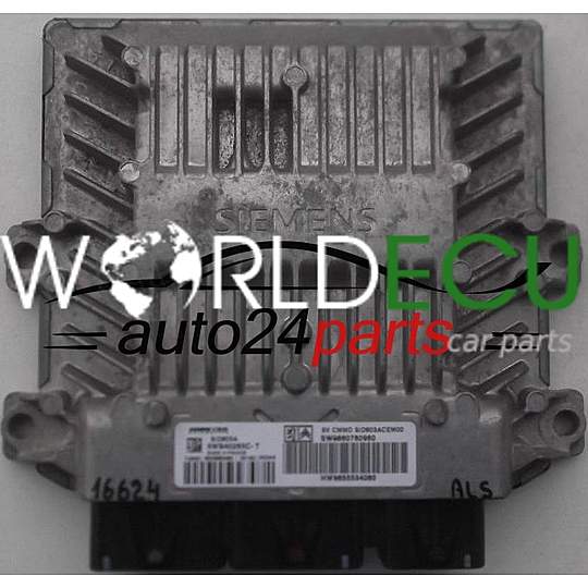 ECU ENGINE CONTROLLER PEUGEOT 407, CITROEN C4 2.0 HDI, SIEMENS VDO 5WS40265C-T, 5WS40265CT, SW9660780980, HW9655534080