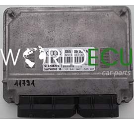 ECU ENGINE CONTROLLER  AUDI A3 VW POLO 1.6 06A 906 033 A, 06A906033A, 5WP40083 16, 5WP4008316