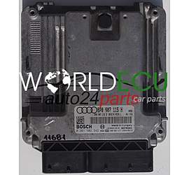 ECU ENGINE CONTROLLER AUDI S3 2.0 TFSI BOSCH 0 261 S02 342, 0261S02342, 8P0 907 115 H, 8P0907115H, 8P0 907 115 B, 8P0907115B