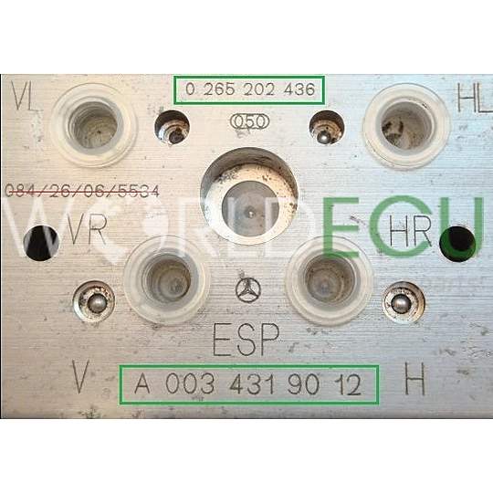 ABS POMPA CENTRALINA MERCEDES BOSCH 0 265 202 436, 0265202436, A 003 431 90 12, A0034319012