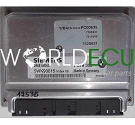 CENTRALINA MOTORE BMW E46 2.5 SIEMENS 5WK90015, 7 519 308, 7519308 - 12536 (1)