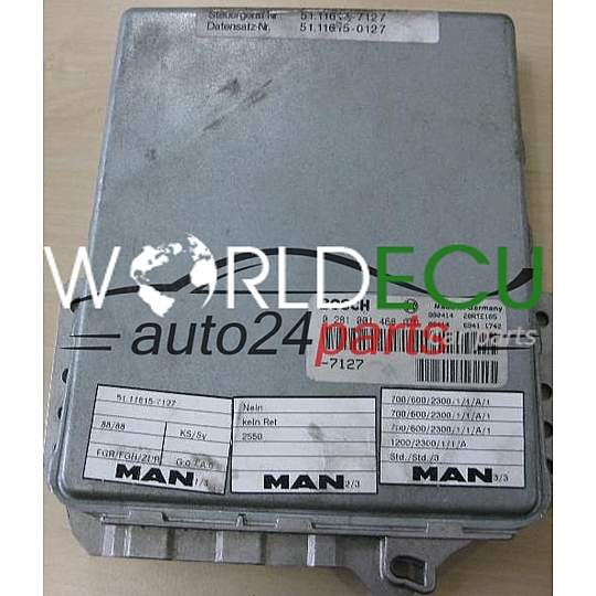 БЛОК УПРАВЛЕНИЯ ДВИГАТЕЛЕМ MAN BOSCH 0 281 001 468, 0281001468, 51.11615-7127, 51116157127