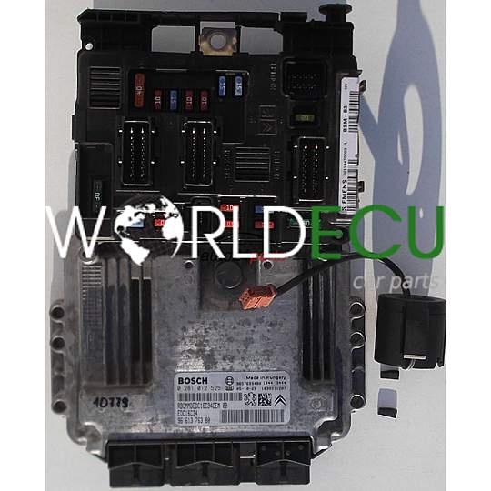 CALCULATEUR MOTEUR PEUGEOT 206 1.4 HDI BOSCH 0 281 012 525, 0281012525, 96 613 763 80, 9661376380