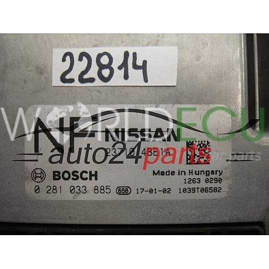 Centralina do motore NISSAN X-TRAIL BOSCH 0 281 033 885, 0281033885, 23710 4BE1A, 237104BE1A