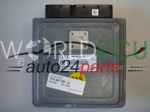 ECU Engine control unit VOLKSWAGEN 7P0907551B 5WP47370 05 SIMOS 8.52 ...