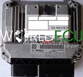 CENTRALINA MOTORE VW VOLKSWAGEN SHARAN 2.0 TDI 03L906018HH, 03L 906 018 HH, 03L907309Q, 03L 907 309 Q BOSCH 0281017094, 0 281 017 094