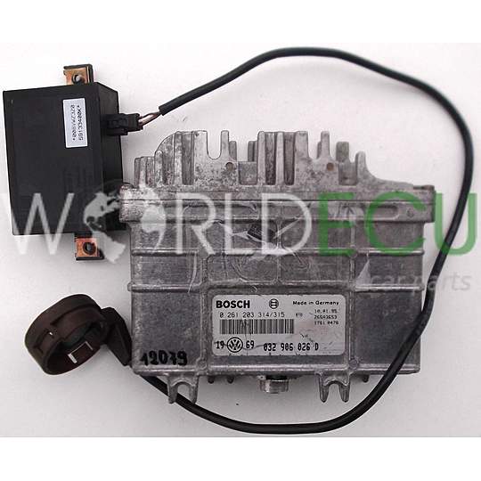 CENTRALINA DO MOTORE VW VOLKSWAGEN GOLF III, PASSAT, AUDI, SEAT 1.6, BOSCH 0 261 203 314/315, 0261203314315, 032 906 026 D, 032906026D