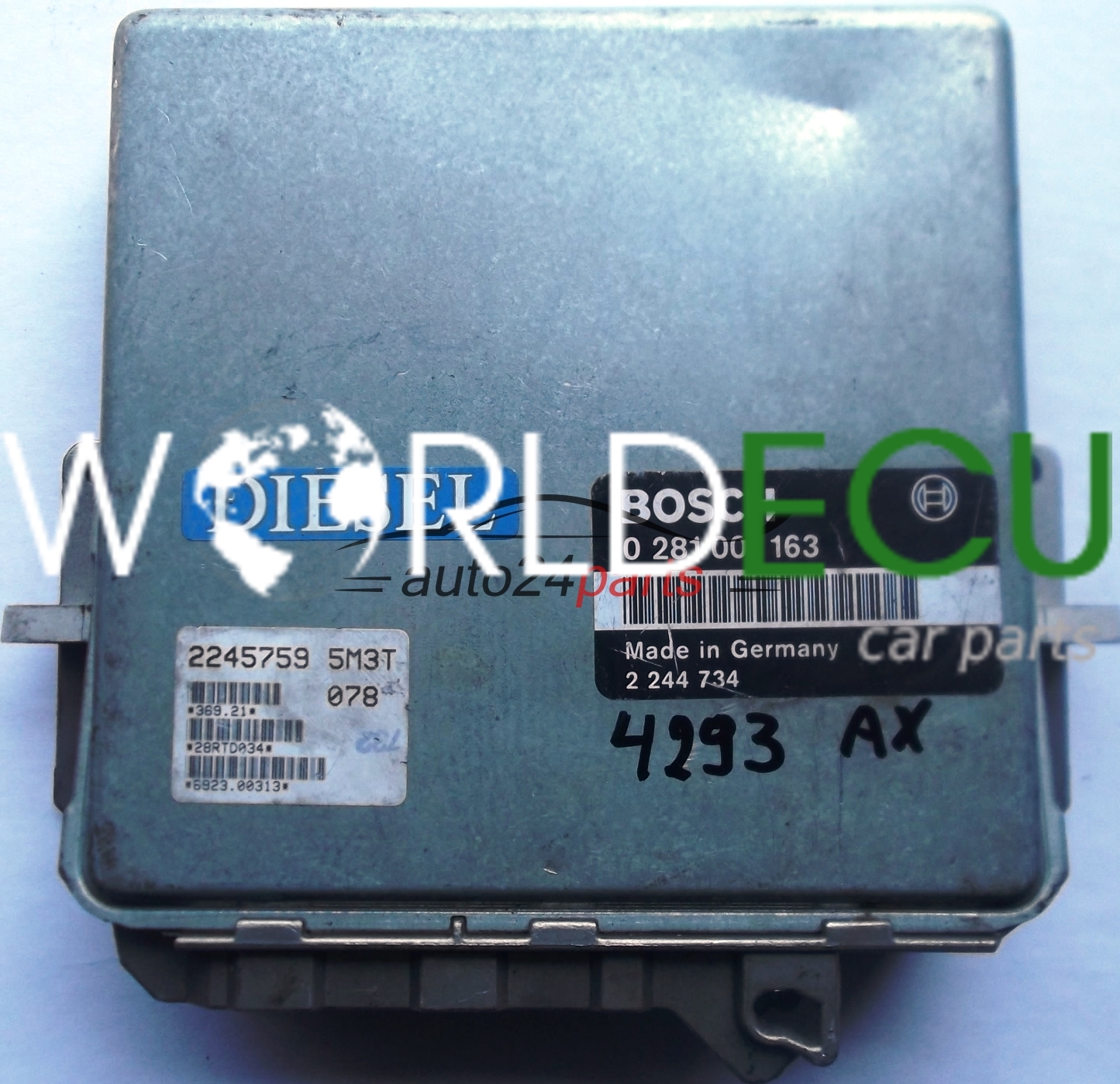ECU ENGINE CONTROLLER BMW E34 525 2.5 TDS BOSCH 0281001163, 0 281 001 ...