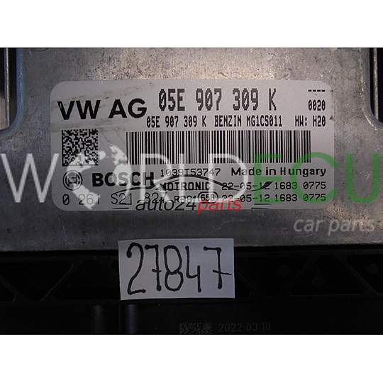 Centralina motore VOLKSWAGEN 0261S21827 05E907309K