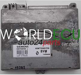 CALCULATEUR MOTEUR RENAULT CLIO SIEMENS S101729103 D, S101729103D, HOM7700851758, 7700858258