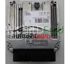 Engine control unit - ECU controllers AUDI 2.0 TDI BOSCH 0 281 014 263, 0281014263, 03L 906 022 C, 03L906022C, 03L906022B, EDC17CP14 - PLUG&PLAY