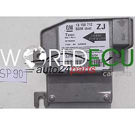 Centralina airbag  OPEL MERIVA A 13158712 ZJ, 13 158 712 ZJ, 93177229, 6235247, 62 35 247