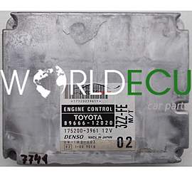 CALCULATEUR MOTEUR TOYOTA COROLLA 1.6, 89666-12020, 8966612020, 175200-3961, 1752003961, 3ZZ-FE, 3ZZFE