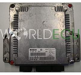 CENTRALINA DO MOTORE PEUGEOT 206 2.0 HDI BOSCH 0281011083 9648394480, 9640938680, EDC15C2 66, 28FM0397