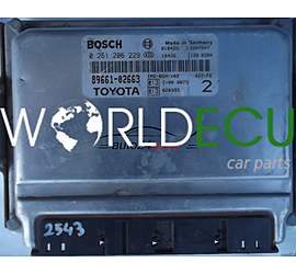 ECU ENGINE CONTROLLER TOYOTA COROLLA 1.4 4ZZ-FE 89661-02663 8966102663 BOSCH 0261206229, 0 261 206 229