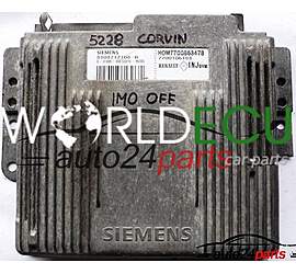 БЛОК УПРАВЛЕНИЯ ДВИГАТЕЛЕМ RENAULT LAGUNA 1.8 SIEMENS S103717108R, S103717108 R, HOM7700863478 HOM 7700863478, 7700106183