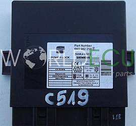 COMFORT CONTROL MODULE SEAT IBIZA CORDOBA 6K0 962 258 E, 6K0962258E, SIEMENS 5WK4 6922, 5WK46922, 5WK4 8821, 5WK48821, 5WK4 8687, 5WK48687