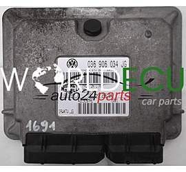 MOTORSTEUERGERÄT ECU STEUERGERAT SEAT IBIZA 1.4 BKY 036906034JG, 036 906 034 JG, 6160125101, 61601.251.01, IAW4TVJG, IAW4TV.JG
