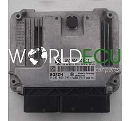 CENTRALINA MOTORE VW VOLKSWAGEN CADDY 2.0 TDI 03G906021JA, 03G 906 021 JA, 03G906021AB, 03G 906 021 AB, BOSCH 0 281 013 247, 0281013247, DIESEL EDC16U34, 1039S25532