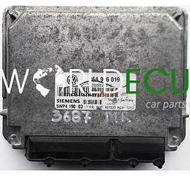 CENTRALINA MOTORE VW VOLKSWAGEN GOLF 1.8 06A906019, 06A 906 019, SIEMENS 5WP4190 03, 5WP4 190 03