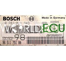 CENTRALINA MOTORE BOSCH 0281011343 / 9651175180 / 9640938680 / EDC15C2 98 / 1039F00240